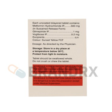 Glycomet Trio 1/0.2/500 mg USV Private Ltd.